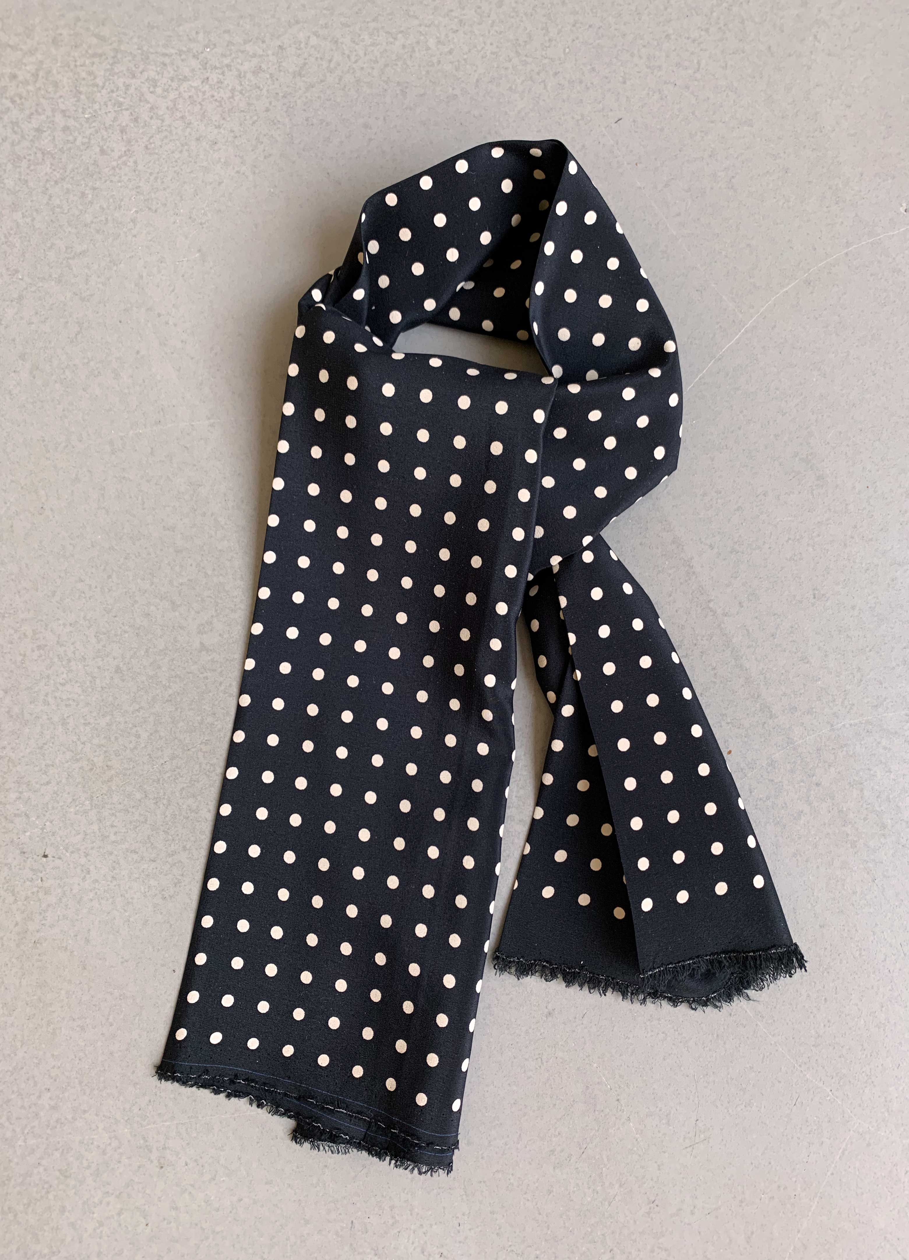 Black polka clearance dot scarf