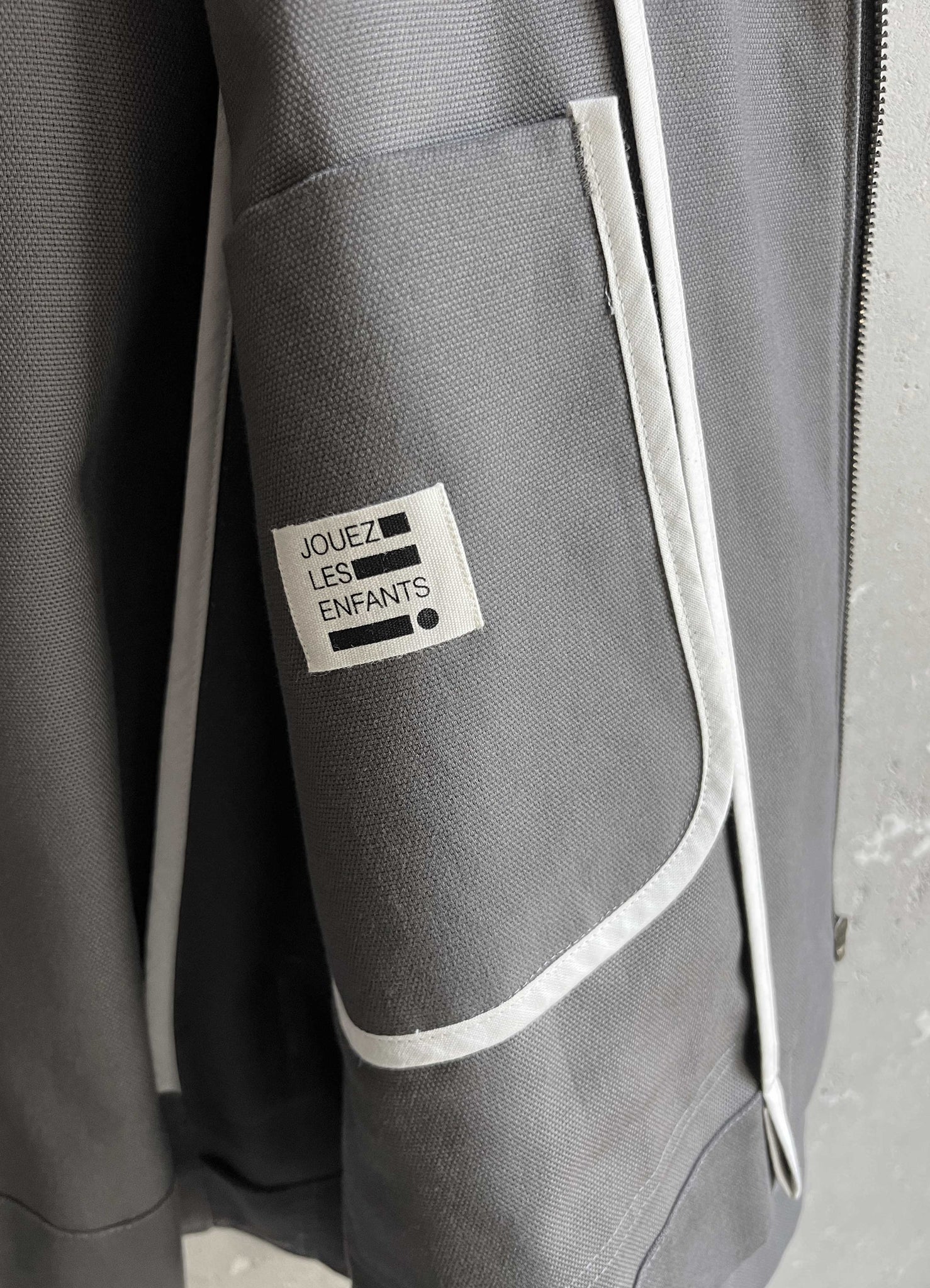 Club jacket concrete grey canvas