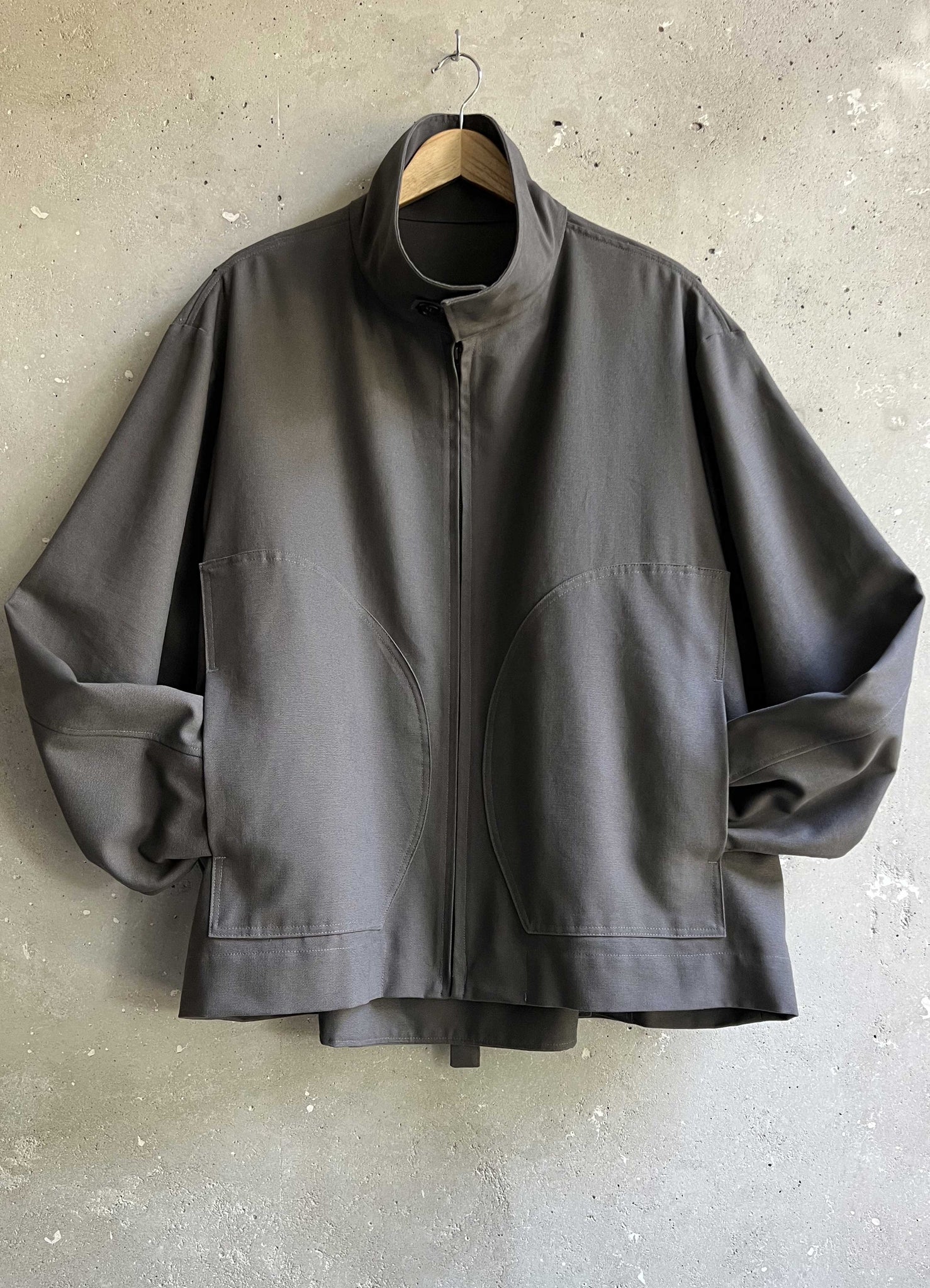 Club jacket concrete grey canvas