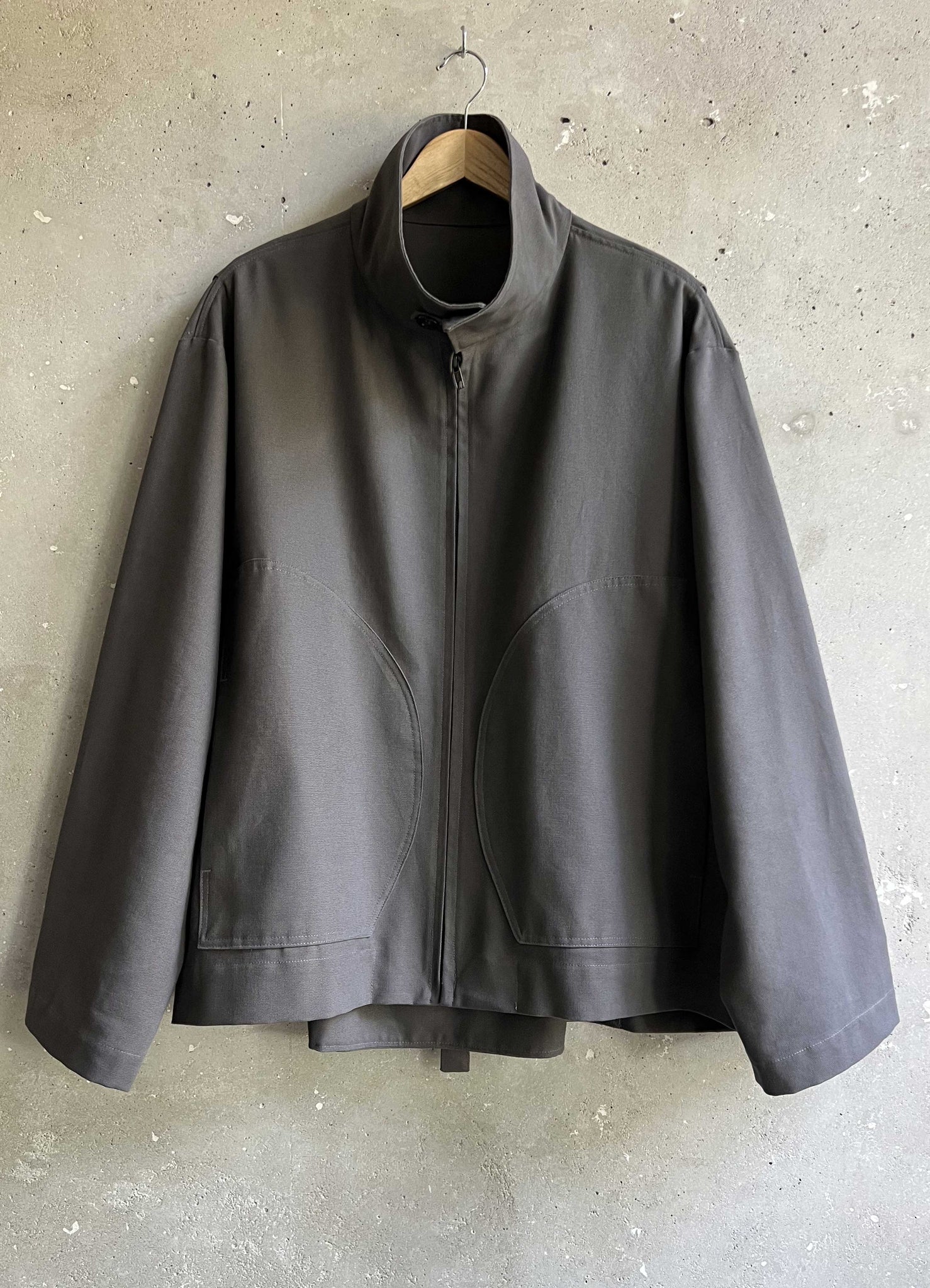 Club jacket concrete grey canvas