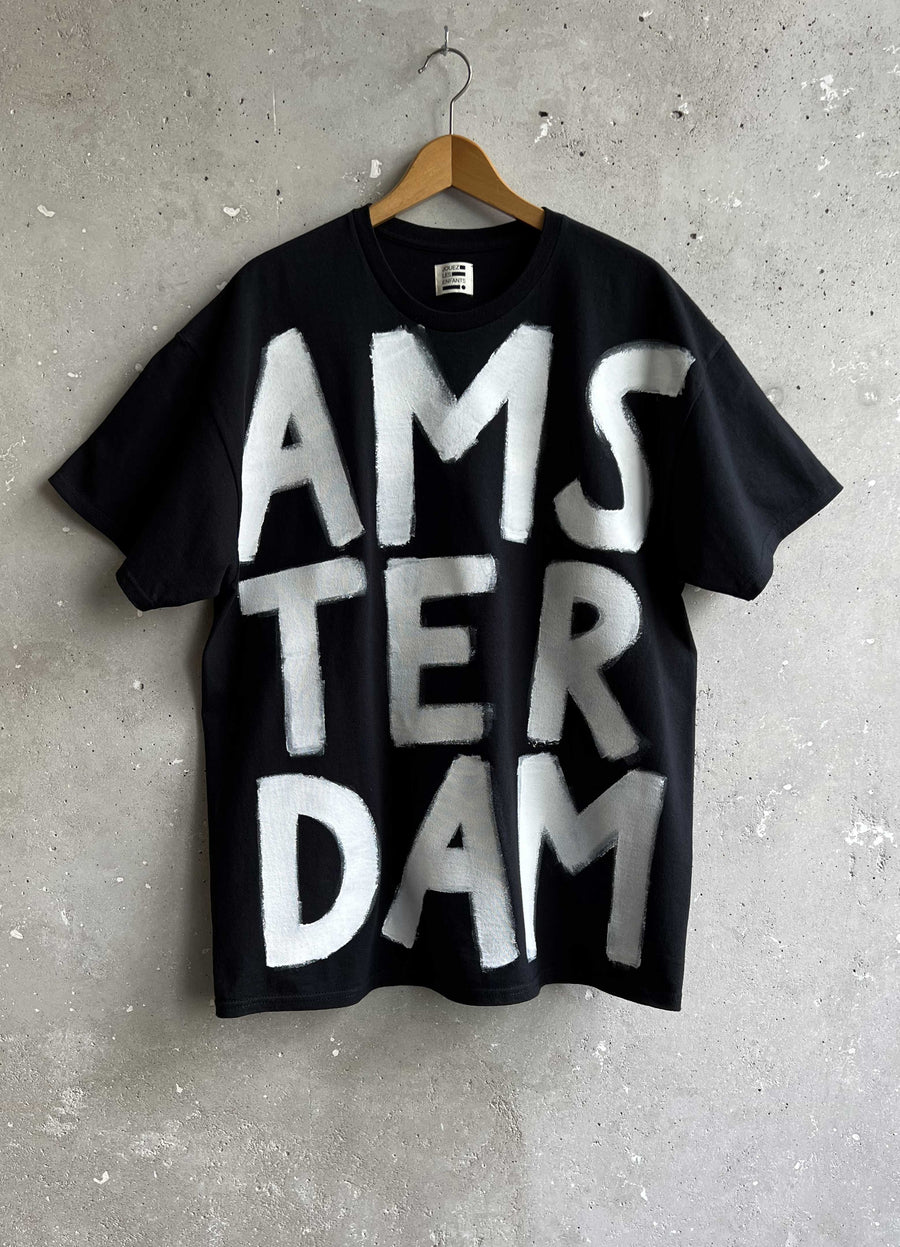 Big black & white Tee AMSTERDAM