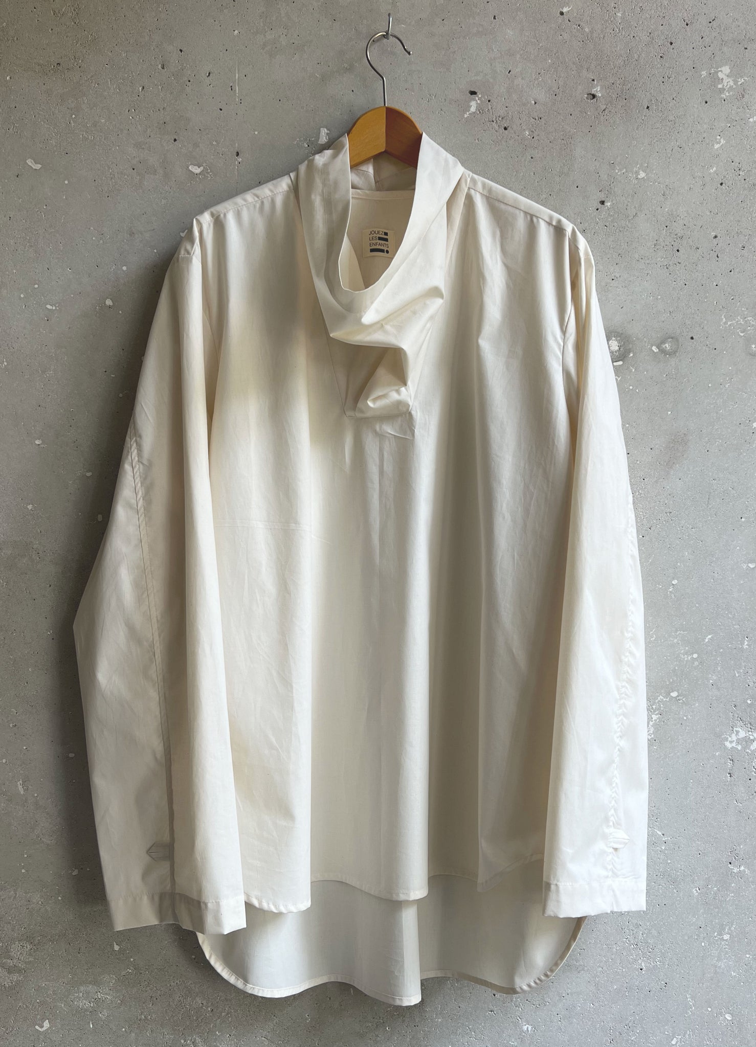 Funnel neck smock natural