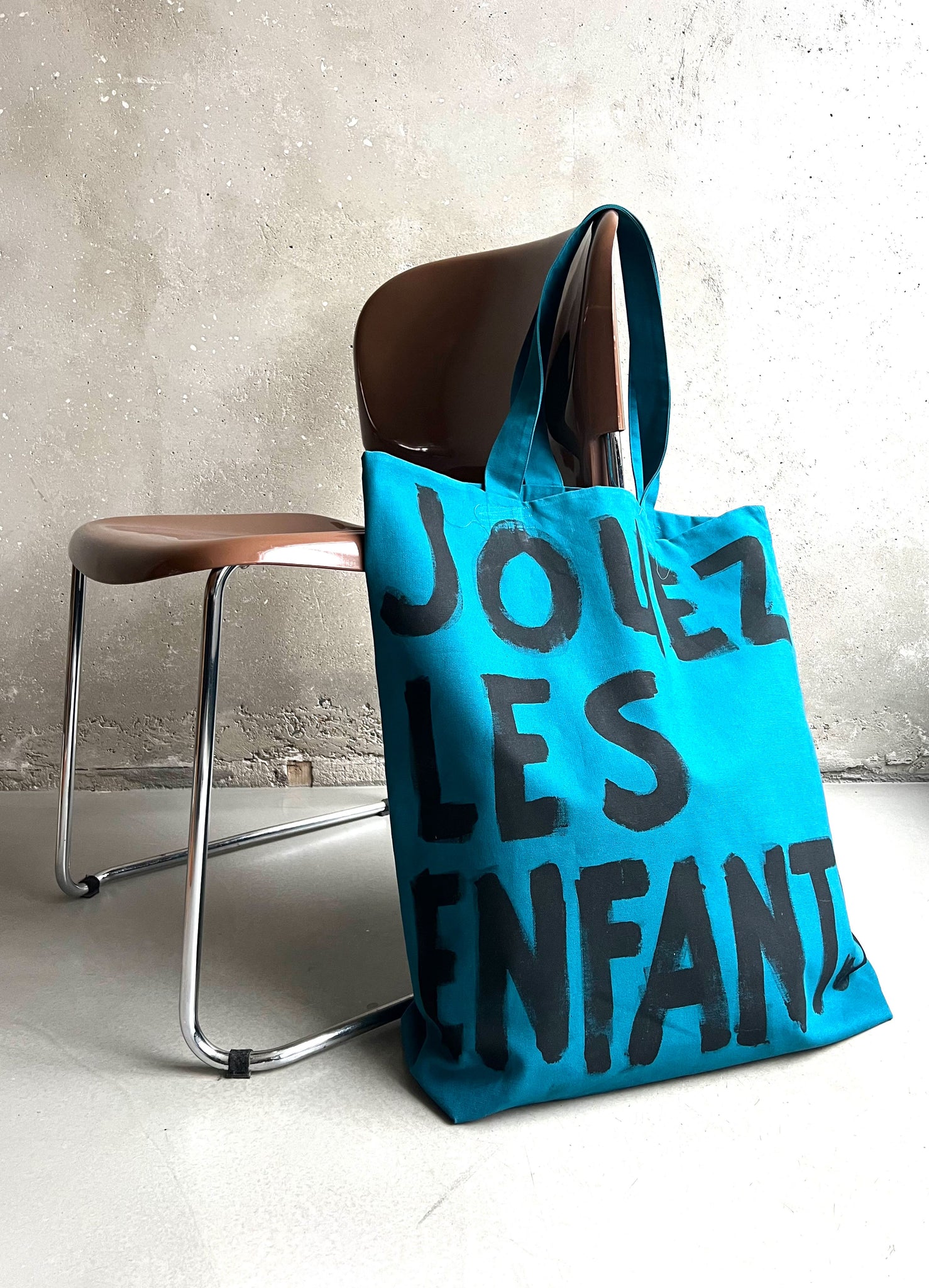 oversized hand painted tote bag