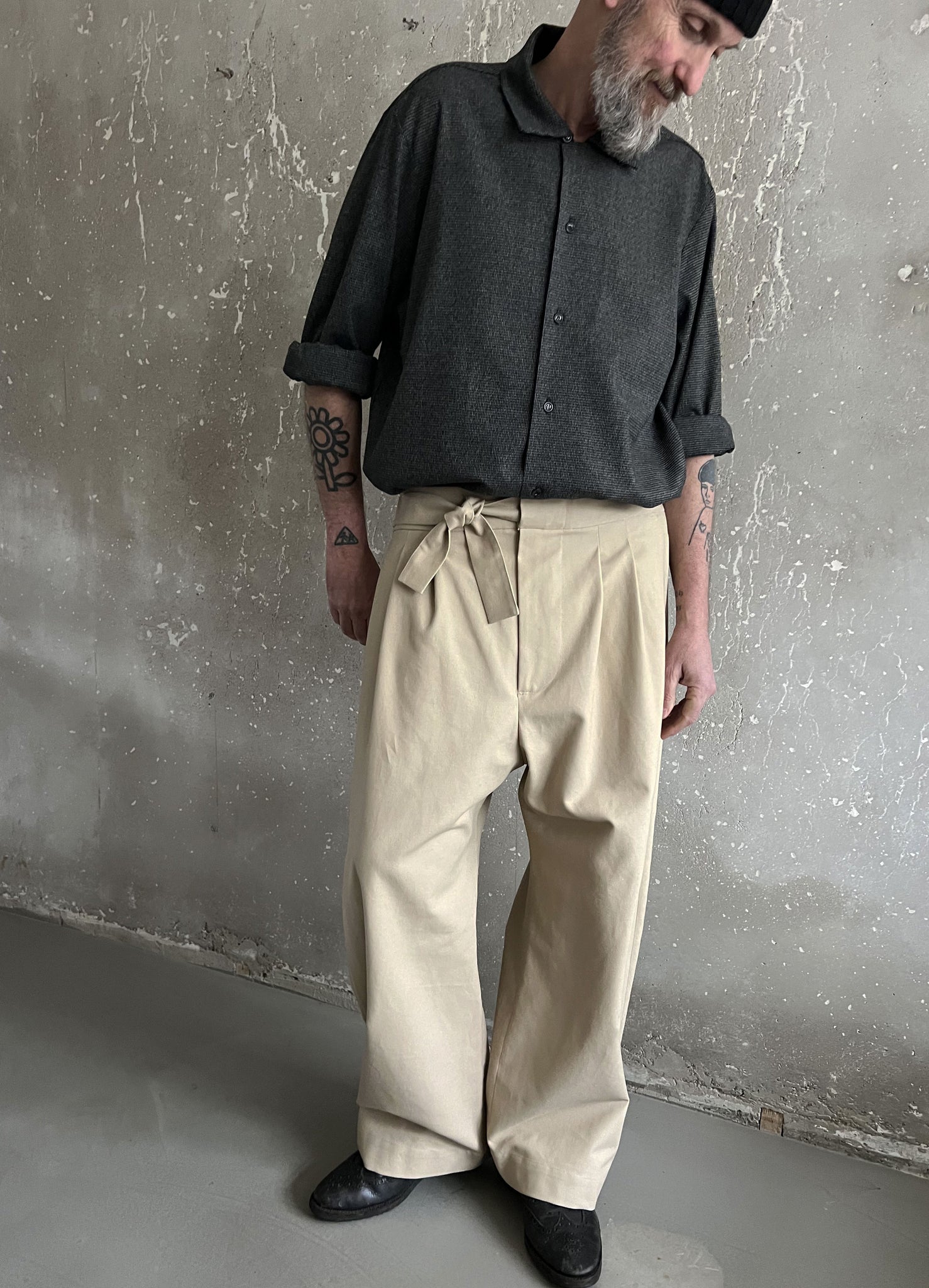 Paris trousers khaki canvas