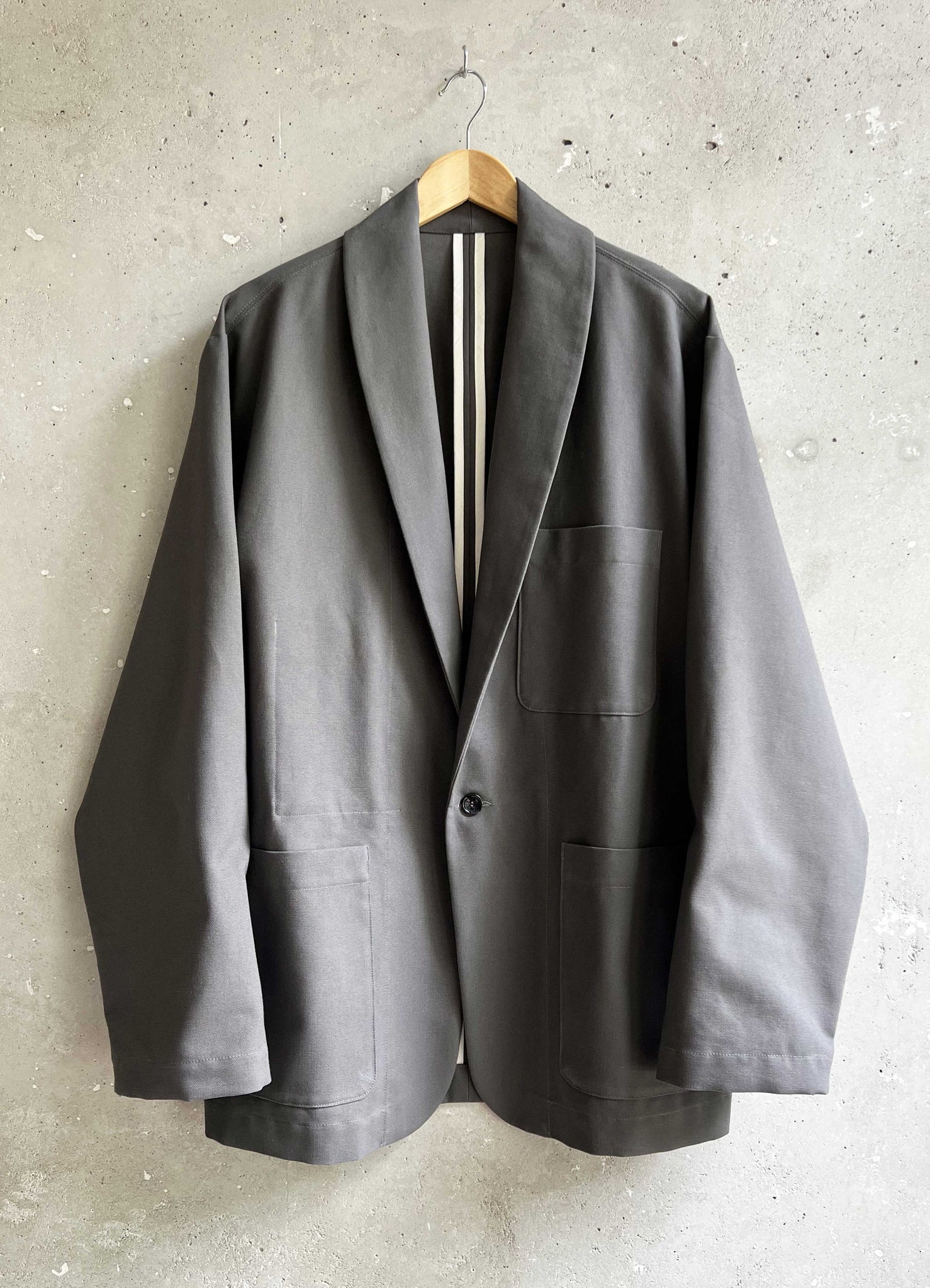 Soft Suit jacket concrete grey canvas