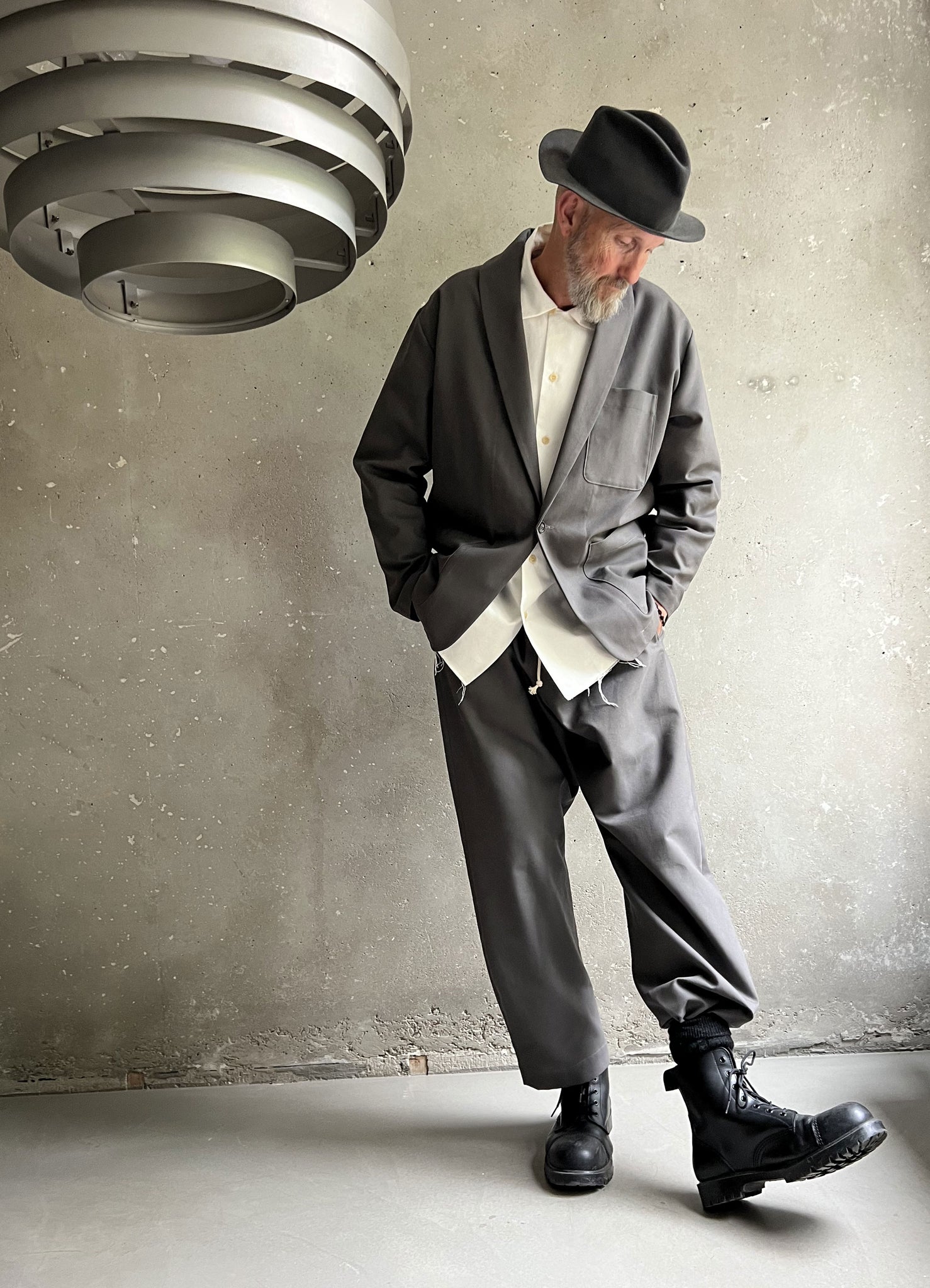 Soft Suit jacket concrete grey canvas