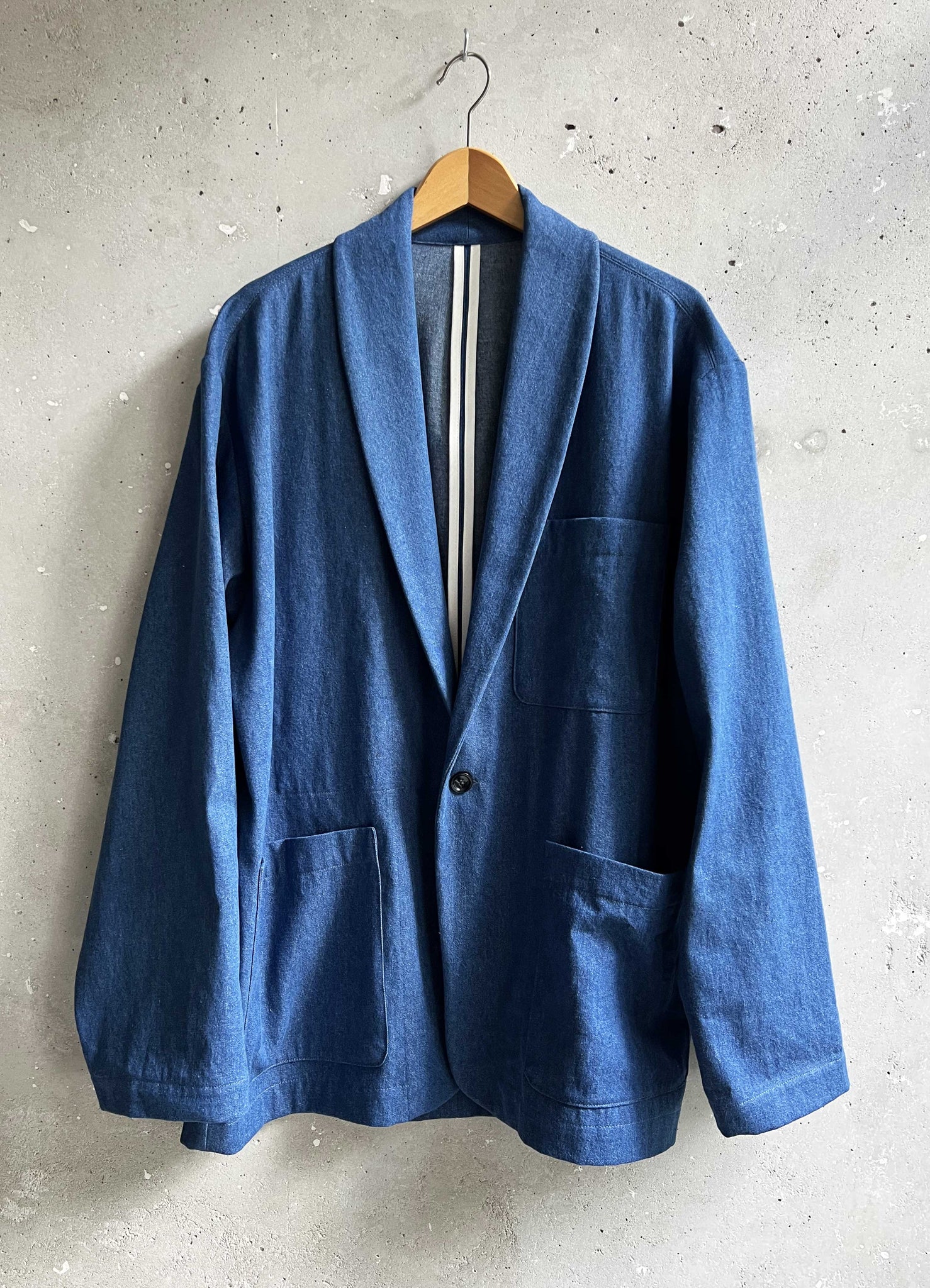 Soft blazer blue denim
