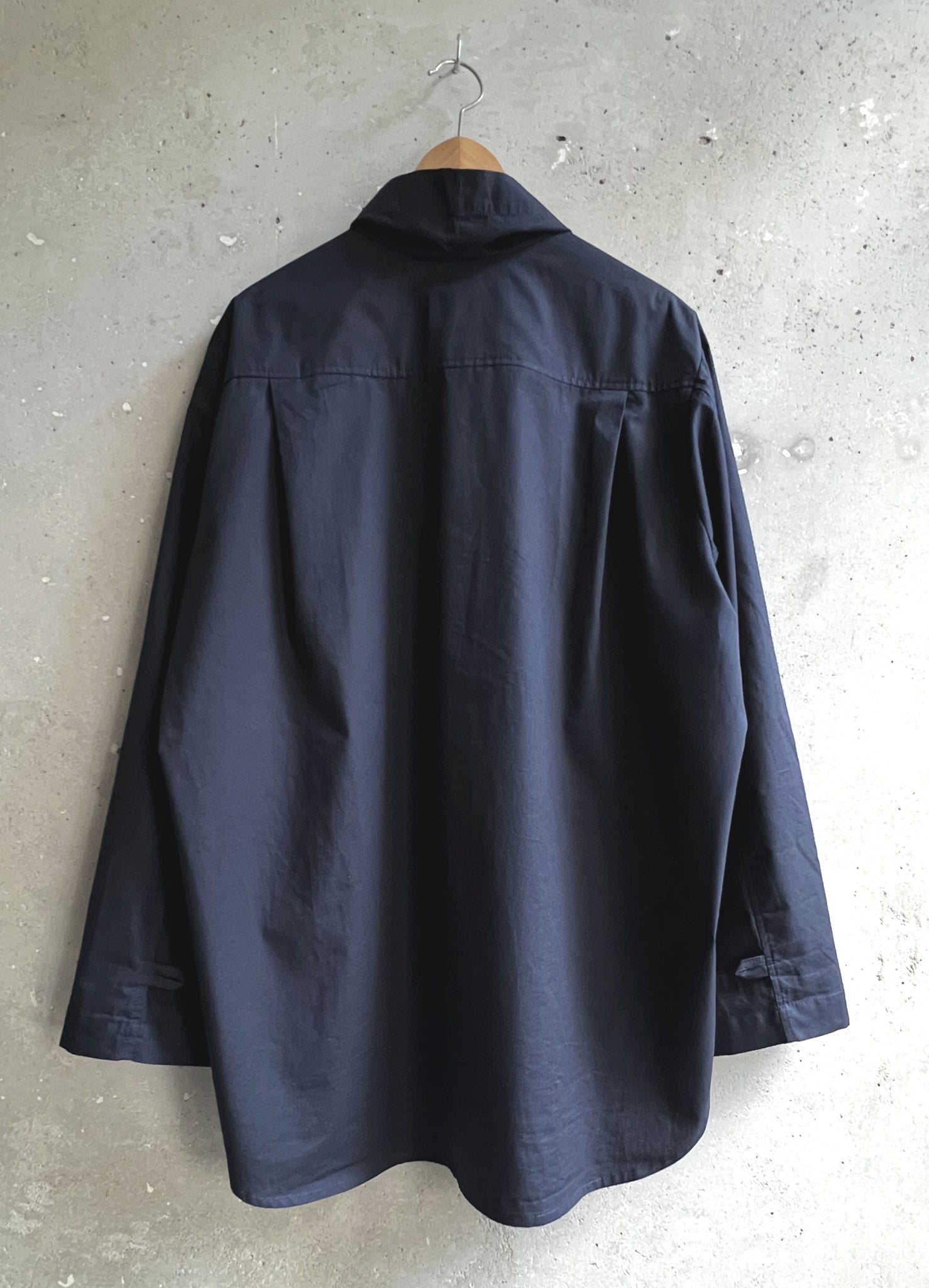 Funnel neck smock navy blue