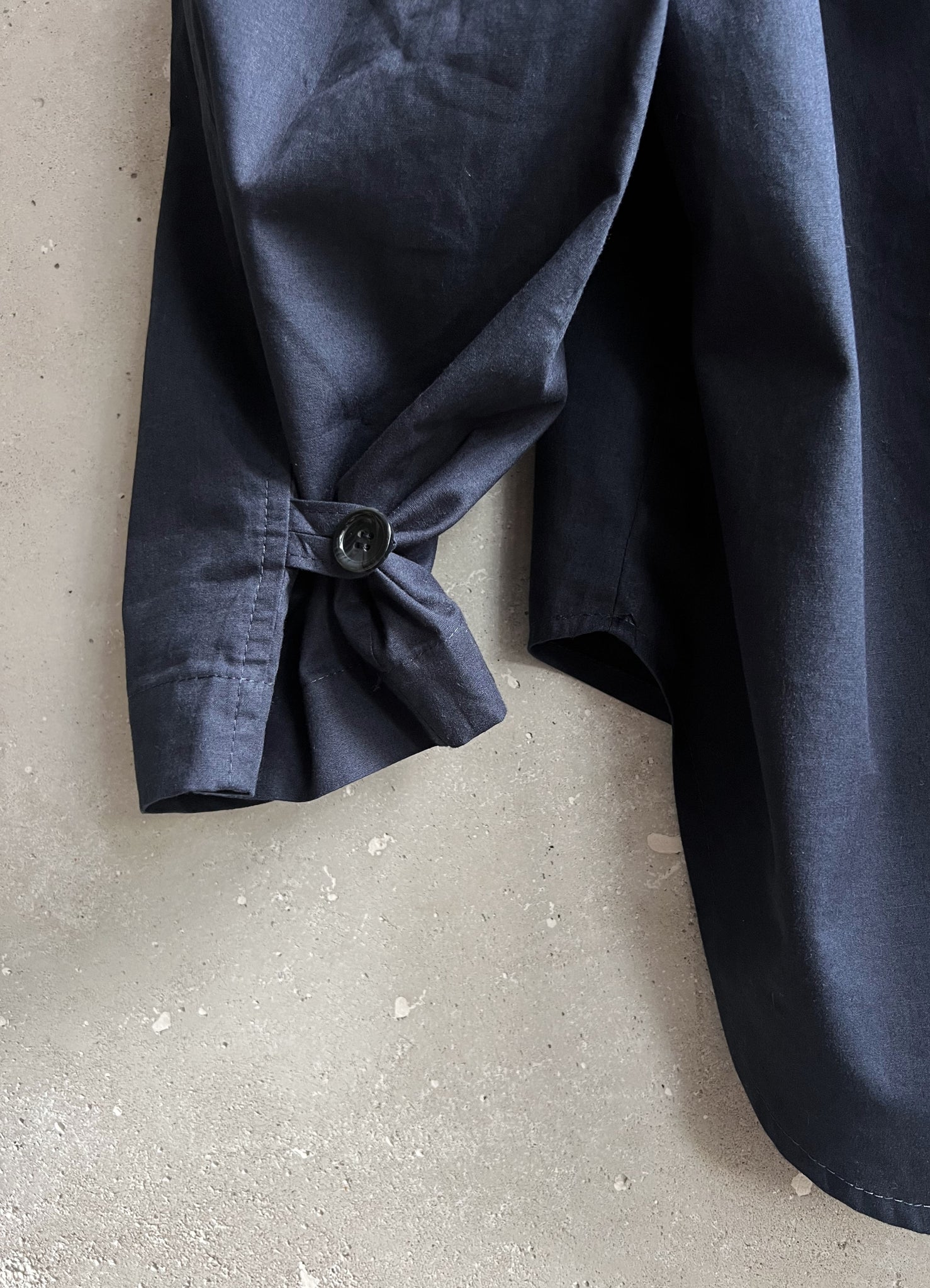 Funnel neck smock navy blue