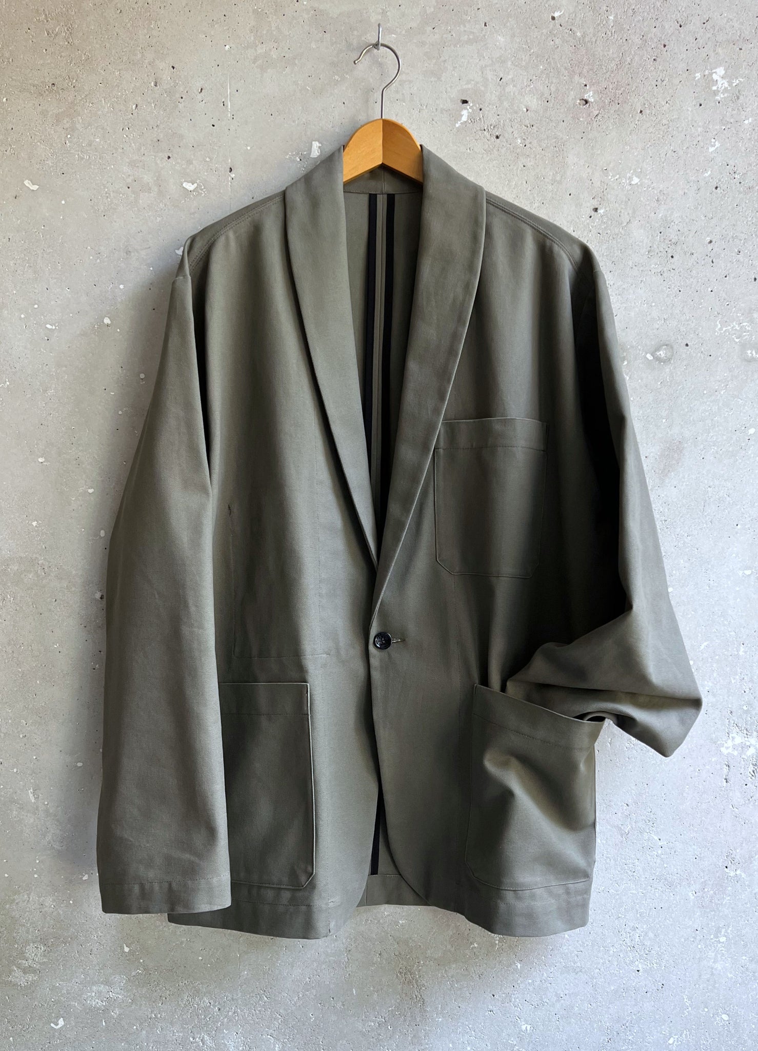 Soft Suit jacket olive grey canvas