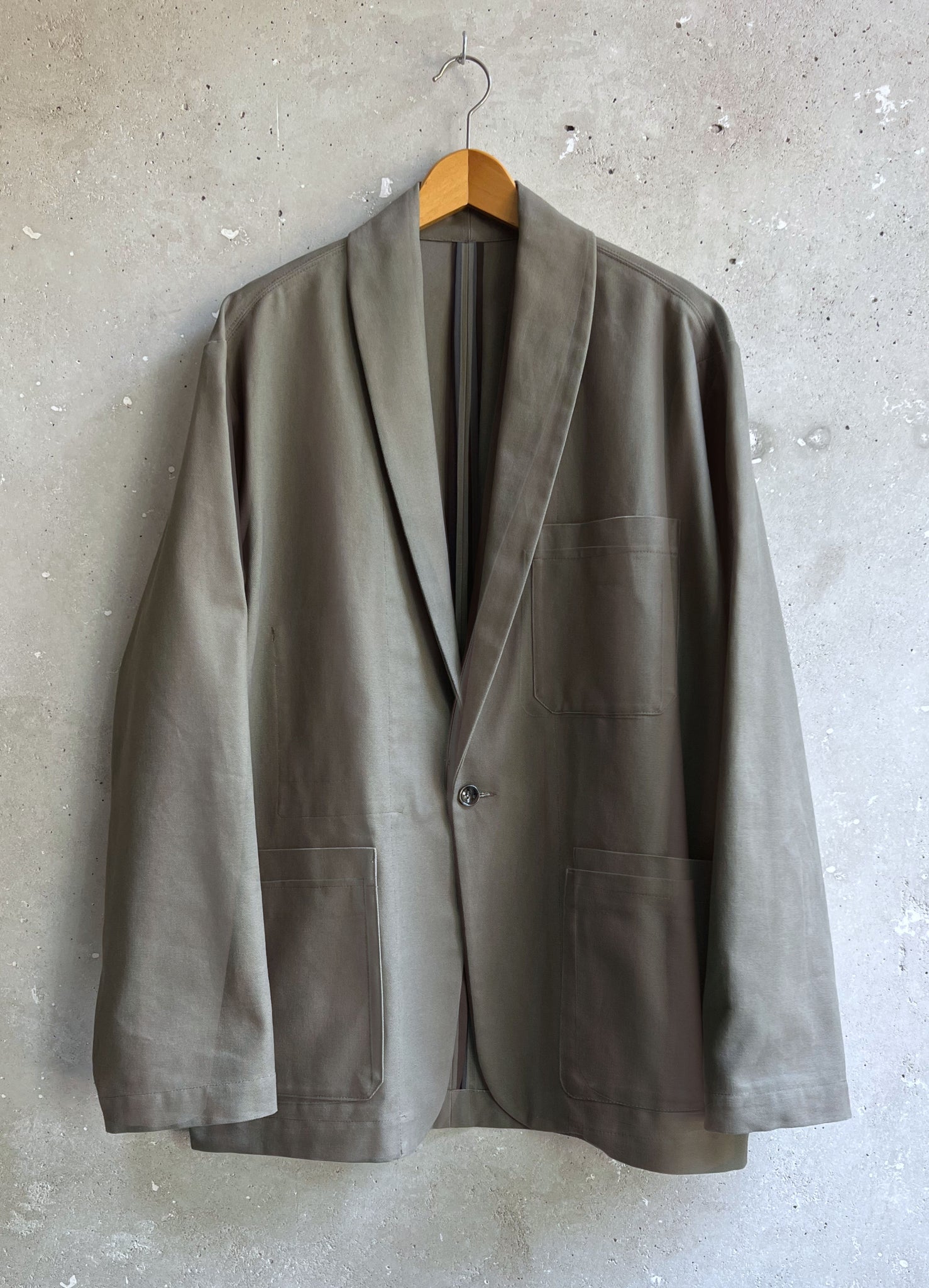 Soft Suit jacket olive grey canvas