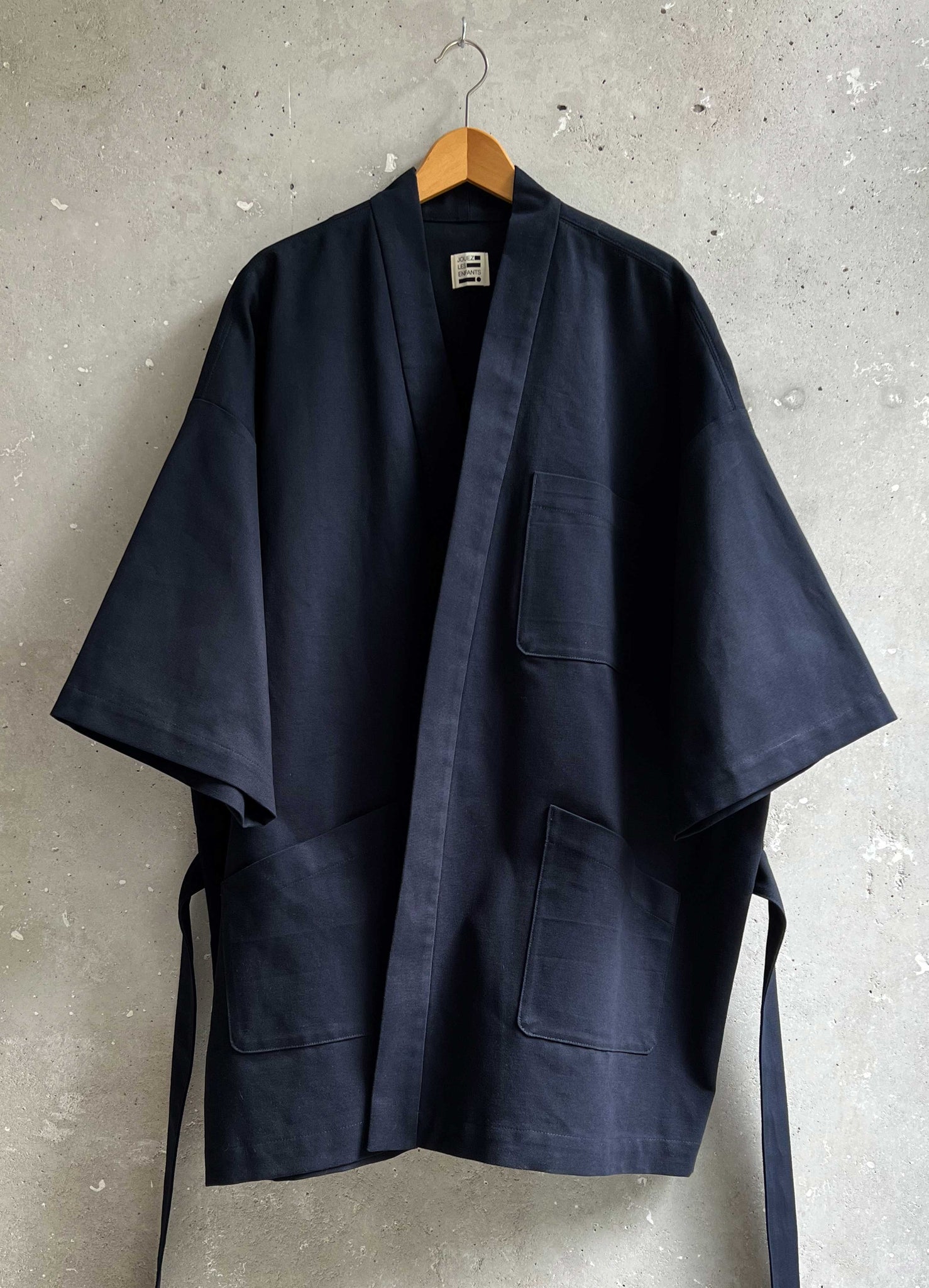 Japanese dust coat night blue canvas