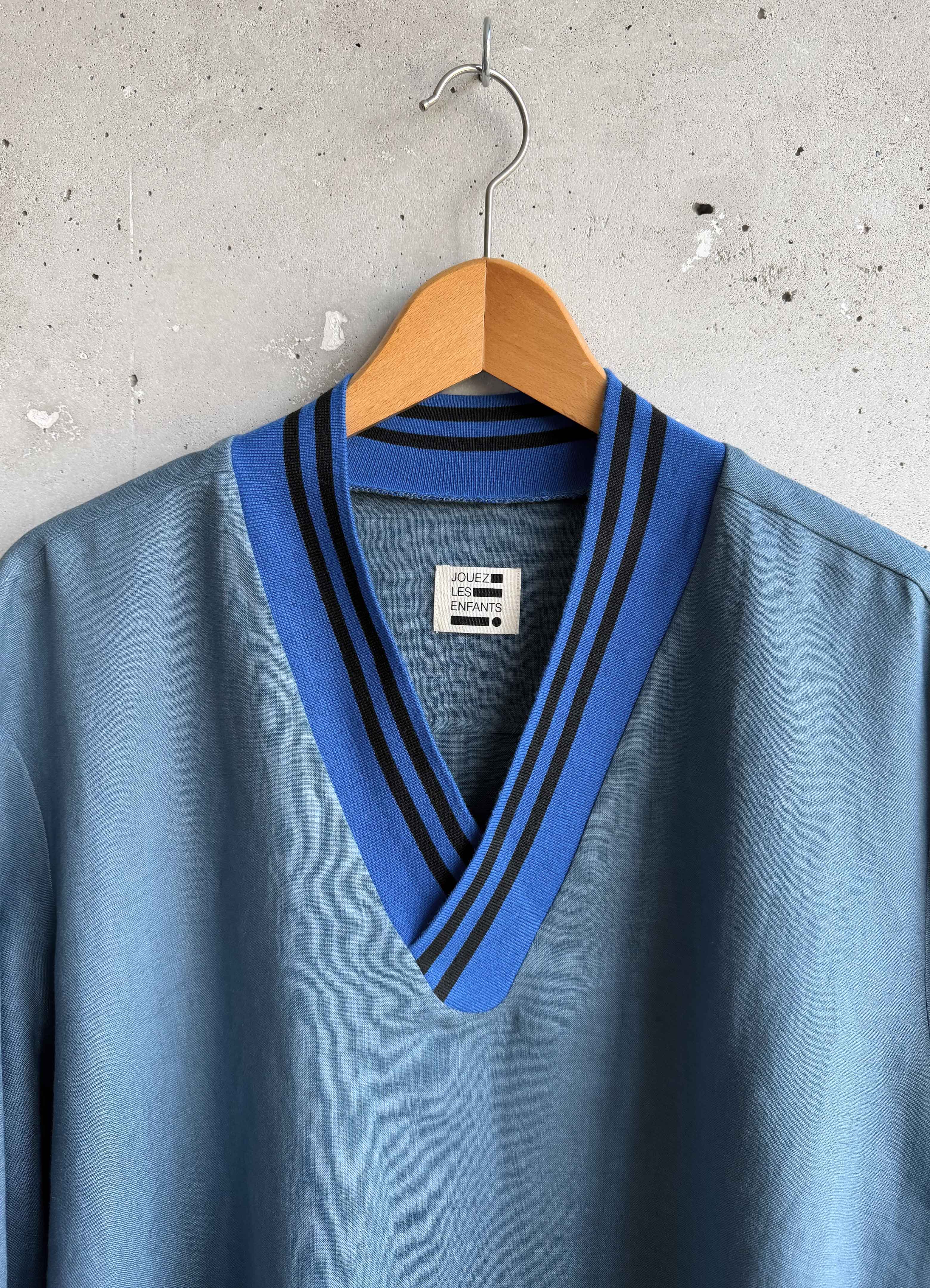 Smock sportif blue linen – JOUEZ LES ENFANTS