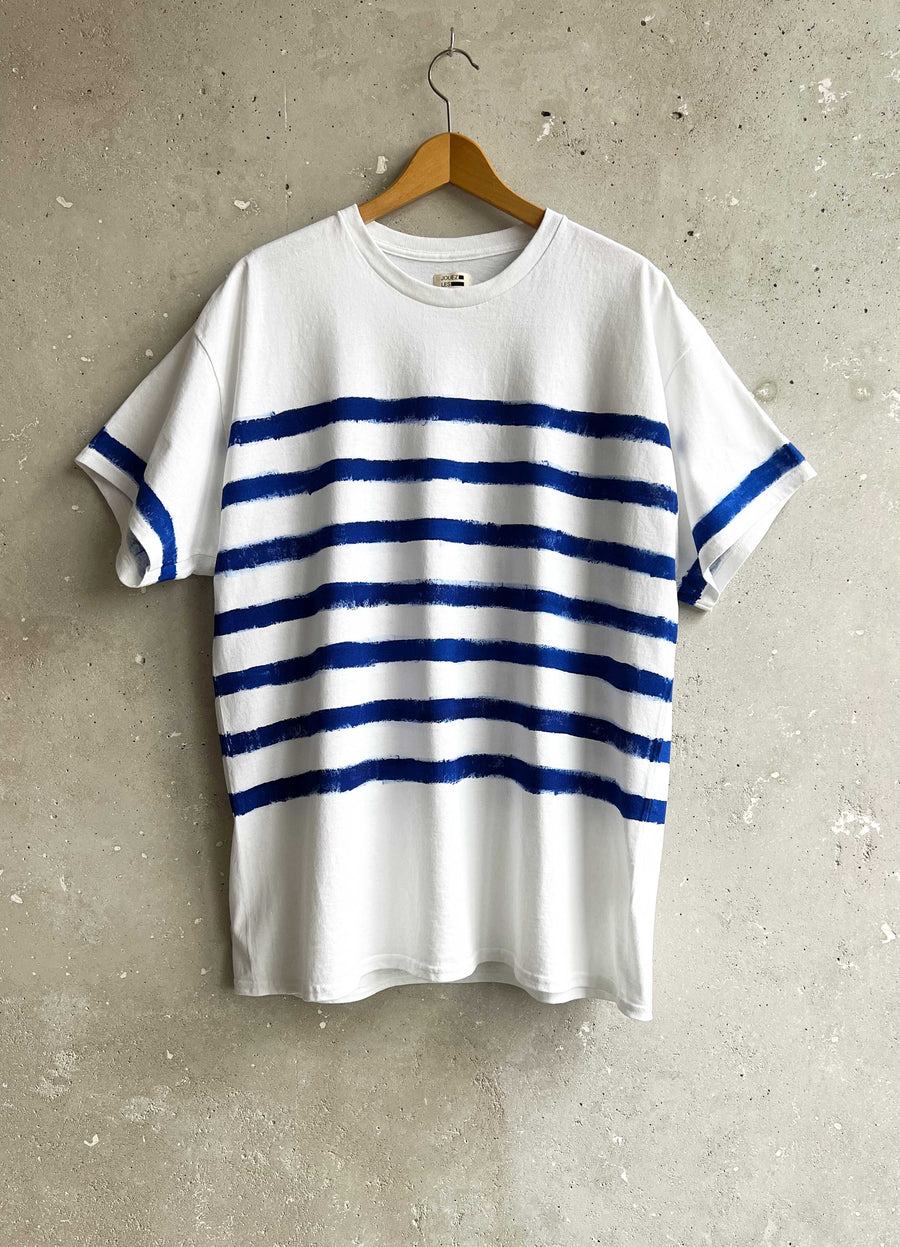 Breton striped Tee hand painted