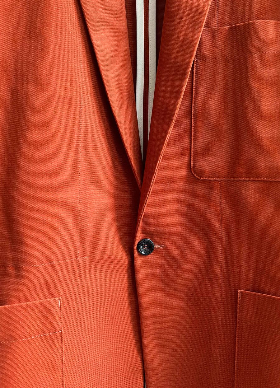 Soft Suit jacket burnt orange canvas