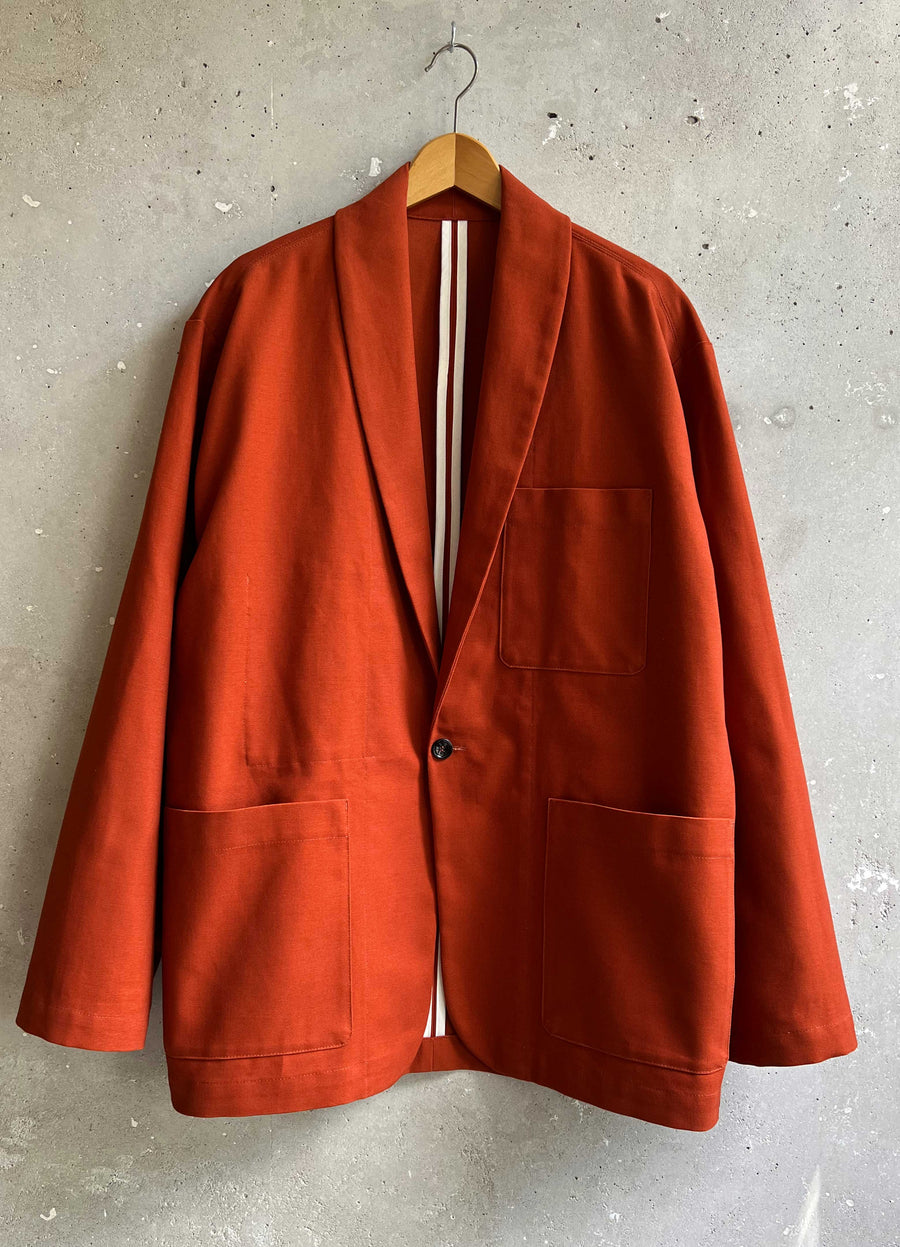 Soft Suit jacket burnt orange canvas