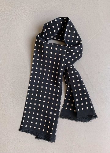 Silk polkadot scarf
