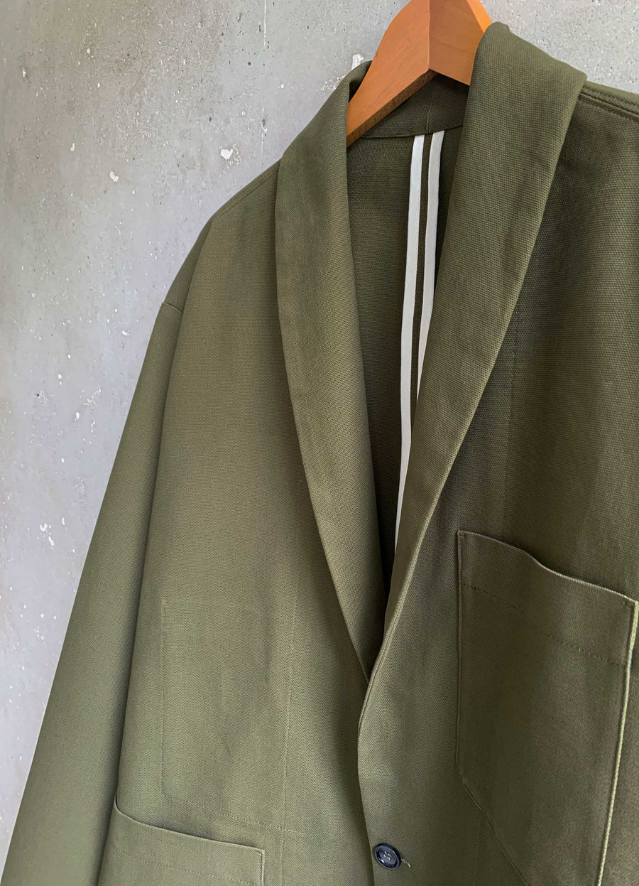 Soft Suit jacket olive green canvas