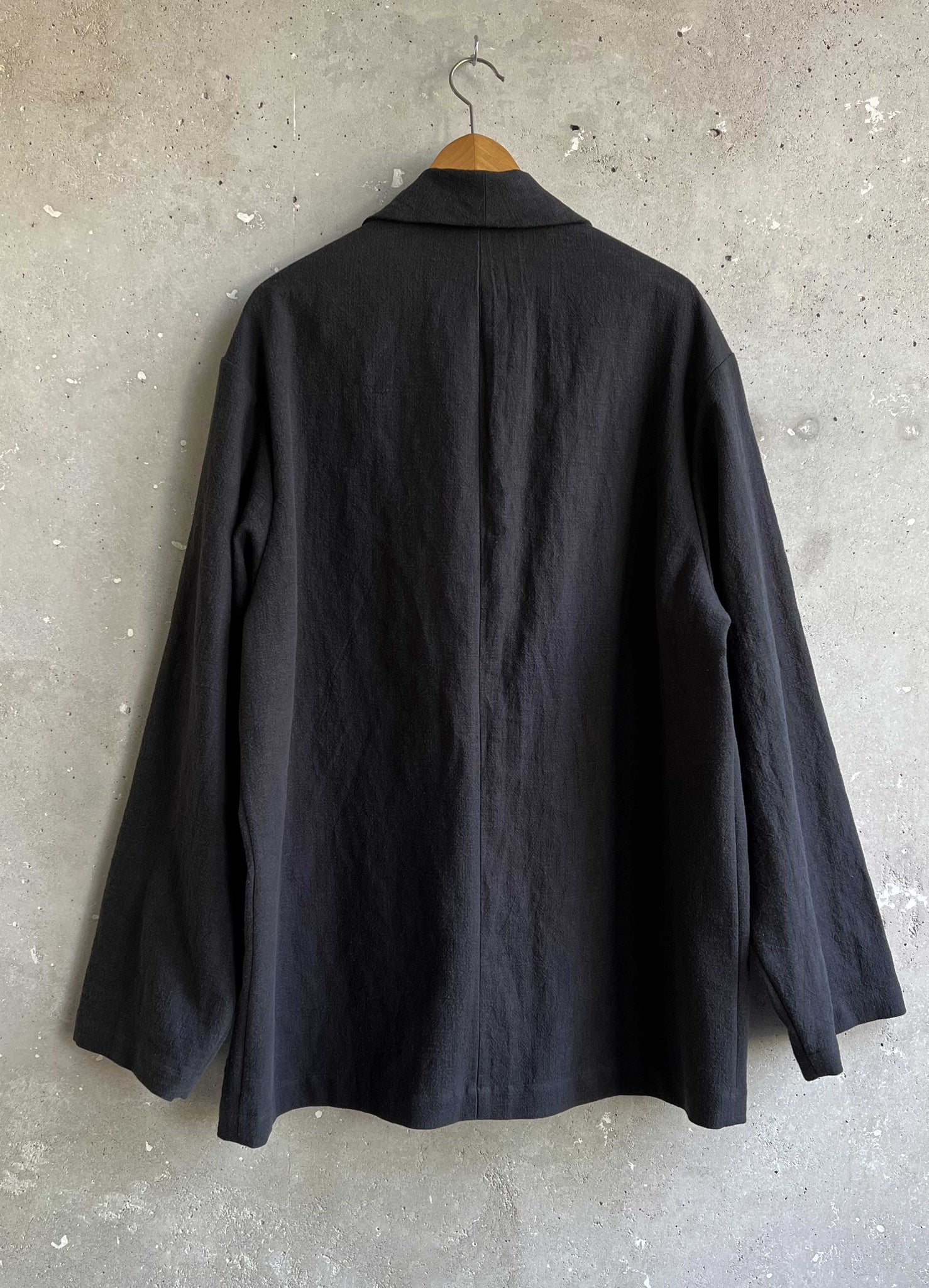 Soft blazer linen charcoal black