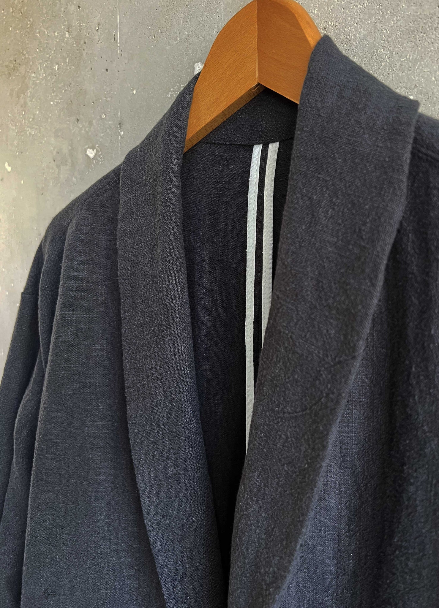 Soft blazer linen charcoal black